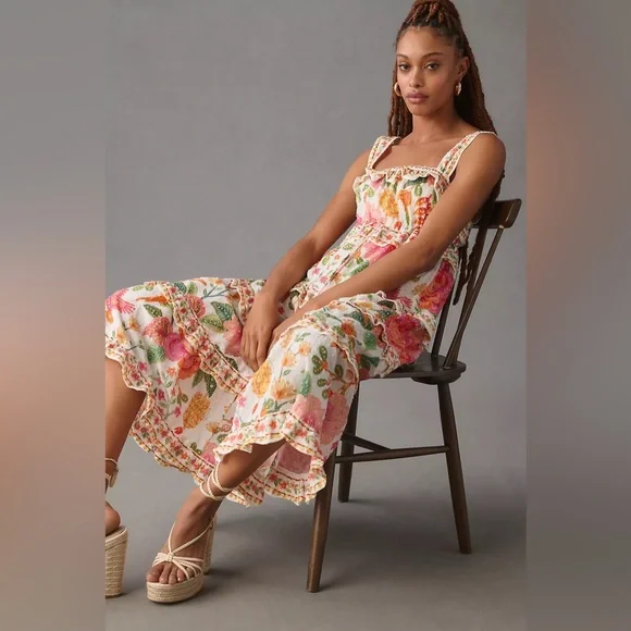 FARM Rio Macaw Bloom Ruffle Tiered Dress - Picture 4 of 15